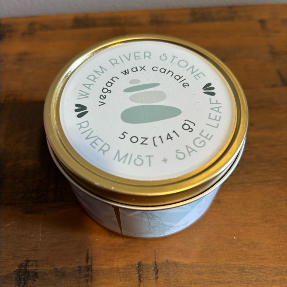 Vegan Wax Candle - Gold and White